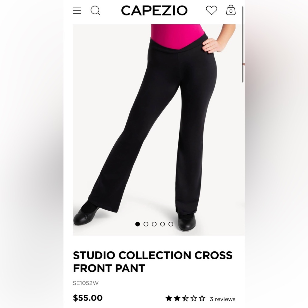 Capezio cross front studio pant
